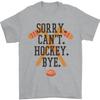 Забавная футболка унисекс «Извини, не могу, хоккей, пока»
