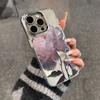Ручная роспись Фиолетовый чехол для телефона для iPhone 17 13 Pro Max 11 12 16 Plus 15 14 17E 16E Прозрачный защитный чехол от царапин