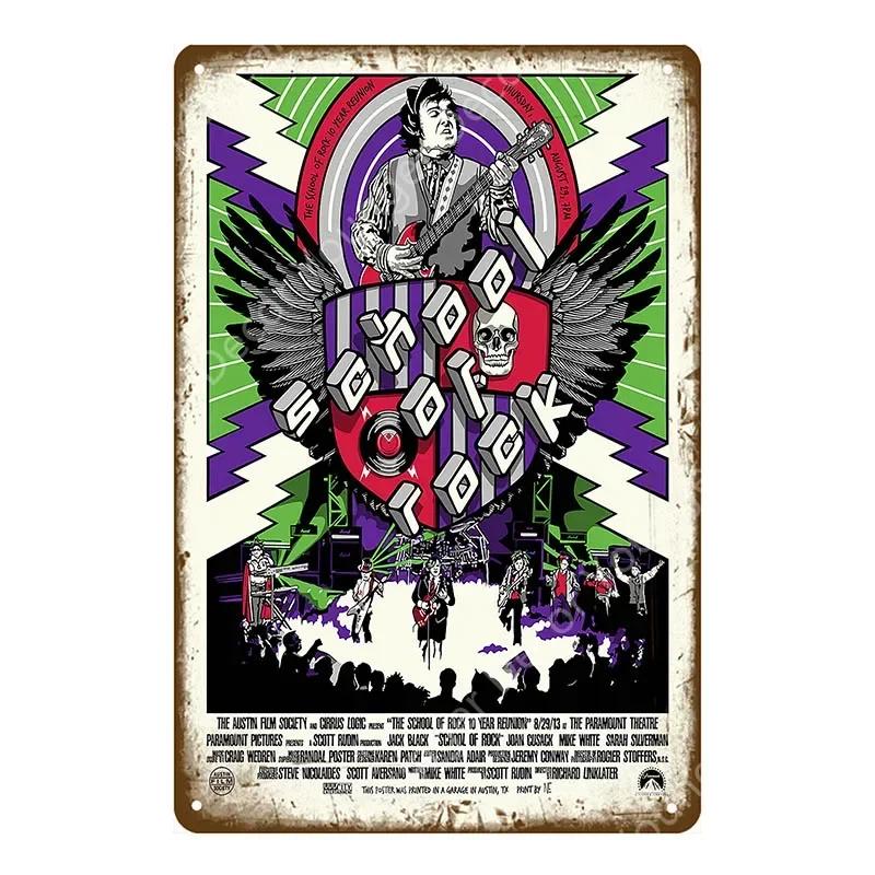 Хард-рок-ролл плакат кантри-музыка джаз металлические знаки ретро декор для вечеринки паб-бар кафе клуб украшения винтажная настенная табличка YJ063