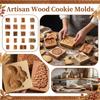 Beechwood Cookie Mold - Multi-Pattern Embossing Mold For Baking & Decorative Display