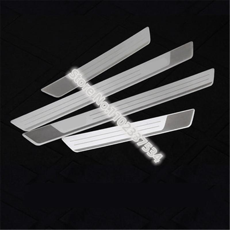 4 шт./лот ультратонкая накладка на педаль порога из нержавеющей стали для 2008-2017 Volkswagen Golf Golf 6 MK6 Golf 7