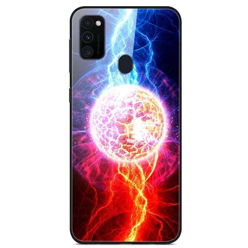 Popular Case For Samsung Galaxy M31 Case Tempered Glass Back Cover Case For Samsung M30s A21s M21 M31s A71 A51 Case Funda Coque