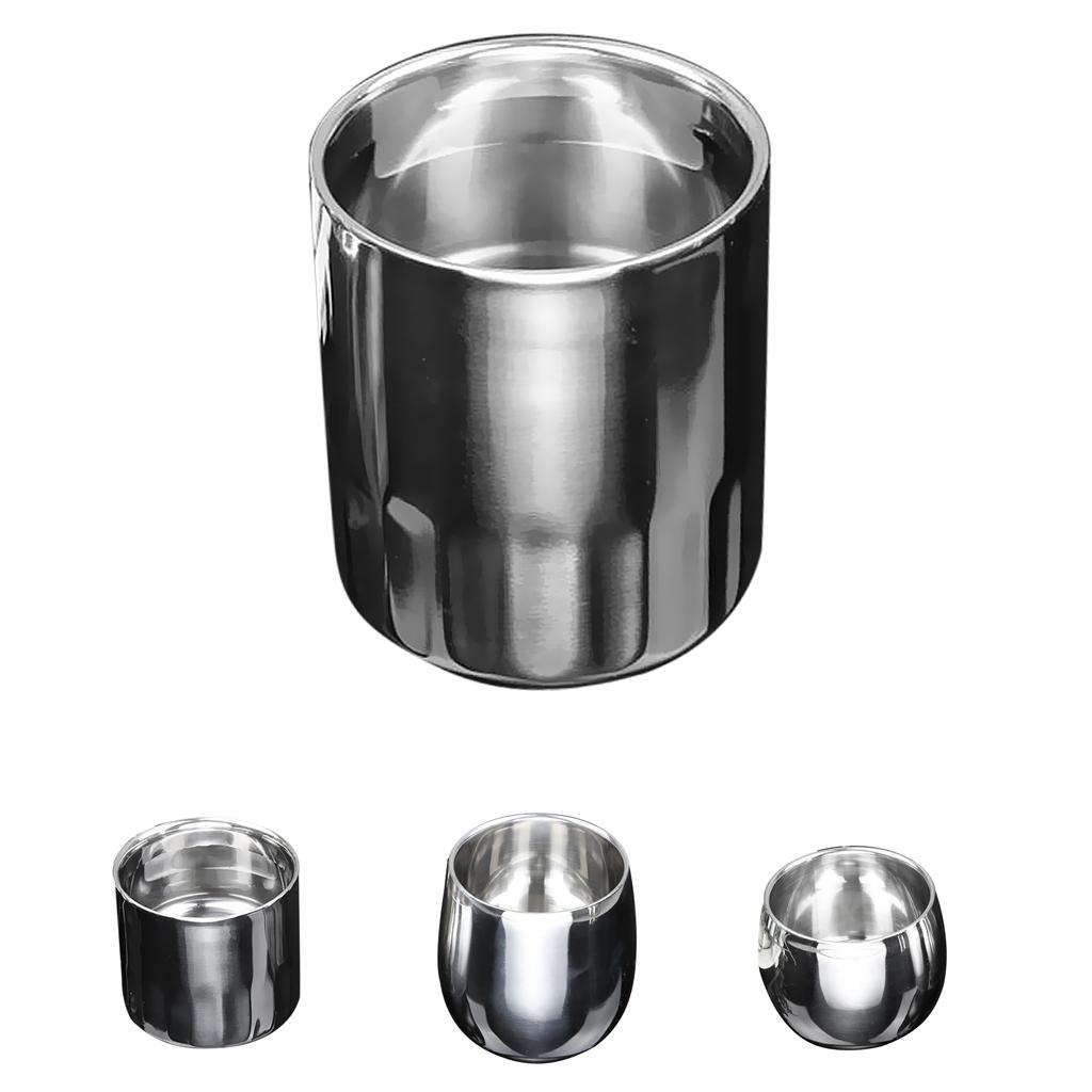 Пивная чашка из нержавеющей стали с двойными стенками, кружка для молока, кофе, чая, прямая, 120 мл