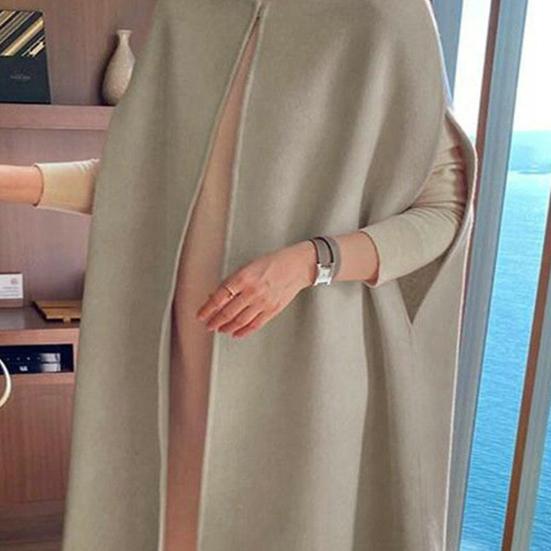 Женская теплая накидка без рукавов в японском стиле с рукавами «летучая мышь», осенне-зимняя, открытая.