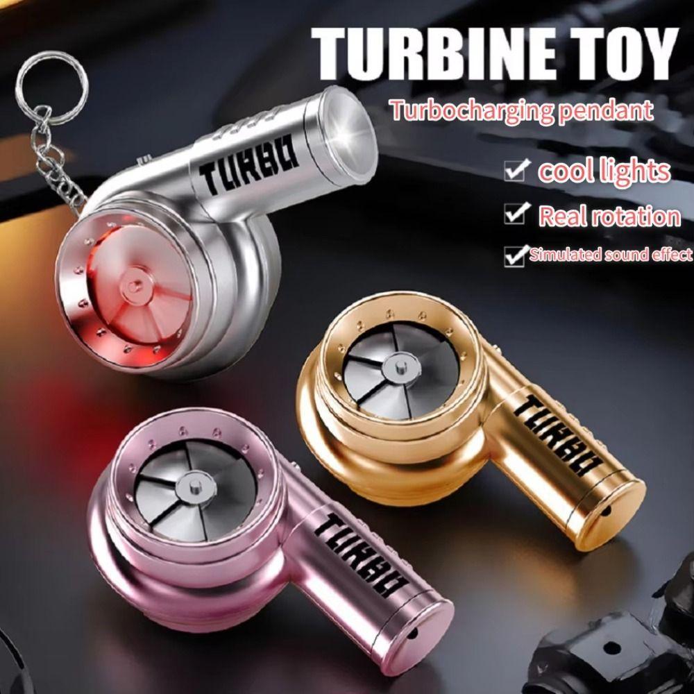 Light Torch Turbo Key Chain With Sound Simulation Turbo Toys Turbocharging Pendant Christma Gifts