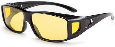 Feisedy TAC UV400 для Ночи Большие Желтые B2593 Накладные Солнцезащитные Очки, Поляризованные, Защита, Для Вождения, Размер, Линзы, Унисекс,