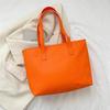 Trendy Simple Design Pu Tote Bag For Women Spacious Everyday Shoulder Bag