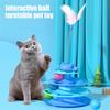 Turntable Cat Toy Cat Toy with 3 Toy Balls Cat Tower with Spinning Balls for Indoor Cats 3-tier Roller Track Teaser