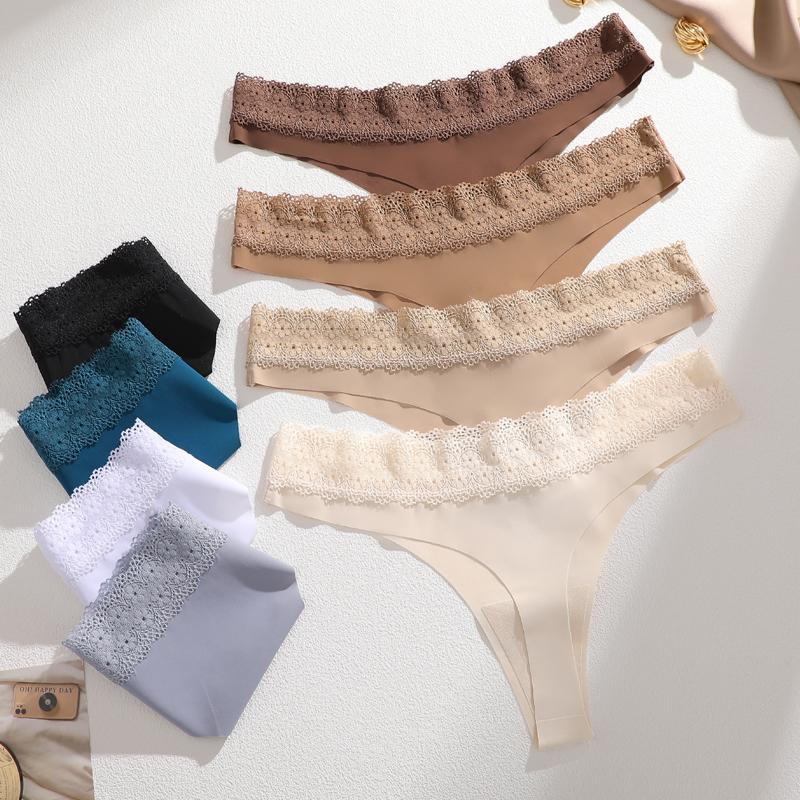 FINETOO 1 шт. Женское кружевное бесшовное нижнее белье большого размера на талии, мягкое, удобное, модное, дышащее, быстросохнущее, милое нижнее белье S-XXL