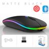 New Bluetooth Dual-mode Wireless Mouse Ultra-thin USB Fiber-optic Luminous Wireless Mouse 2.4G Receiving High-speed Computer Dedicated LM