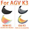Козырек K3 для шлема AGV K3 2026 Новый штамп E2206 Фотохромный Старый K3 Высокопрочный Солнцезащитный Шлем Ветрозащитный Шлем Козырек Щит