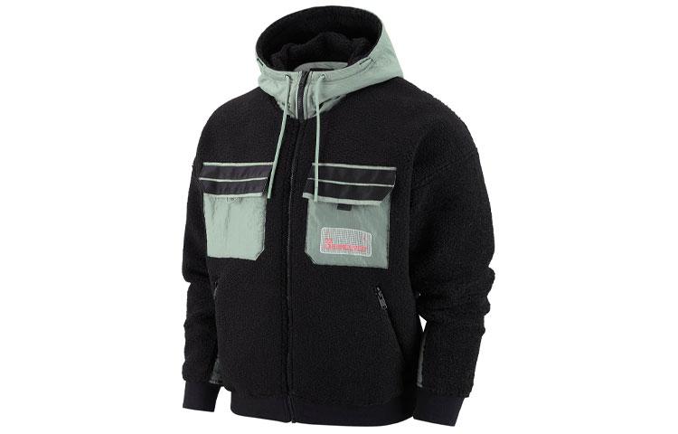 Jordan Velvet Jackets Men's Black Hooded Moderate