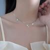 Простой Темперамент Звезда Луна Ожерелье Цепочка на шею Циркон Пентаграмма Полумесяц Чокер Ключица Цепочка Женский