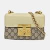 [Pre-Owned] Padlock Metal Lock Logo Chain Canvas And Leather Box Bag - Good #PTYRAN