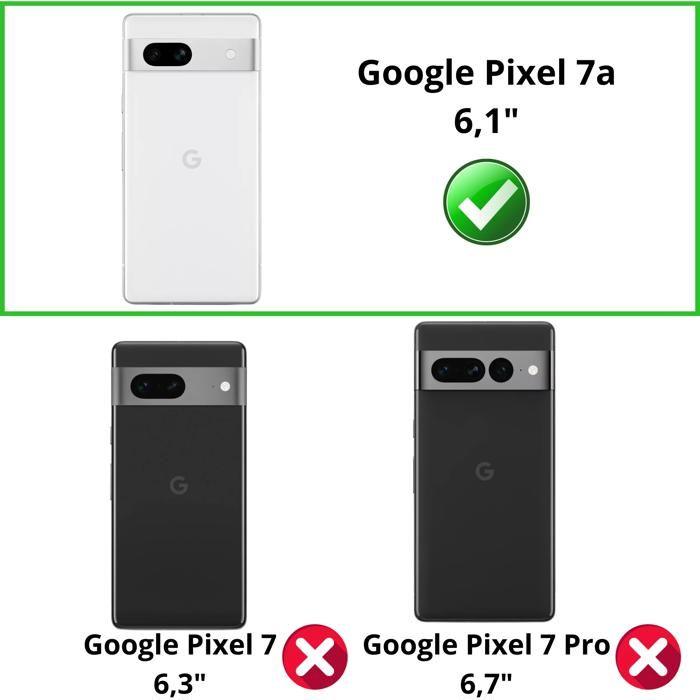 Coque pour Google Pixel 7a - Portefeuille Noir Rabat Clapet Aimanté Rangement Cartes Phonillico®
