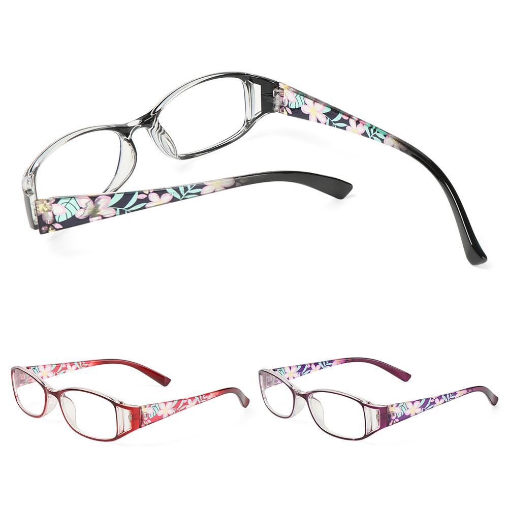 Elegant Flowers Vintage Reading Glasses Ultra Light Frame Eye Protection Anti-Blue Light Eyeglasses