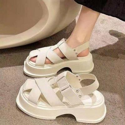 Женские летние свадебные босоножки на большом каблуке