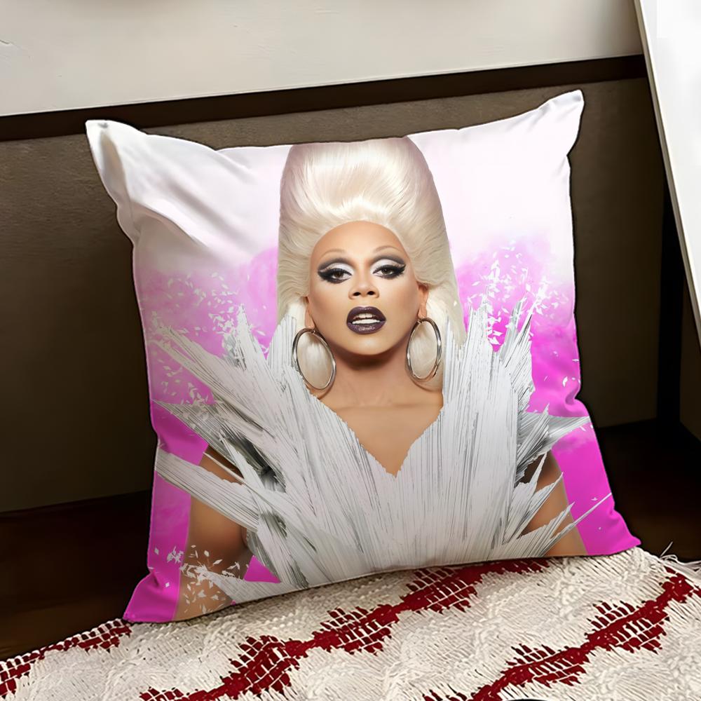 Singer RRuPaul Cushion Cover Reversible Soft Durable Pillow Cover Home Car MultiScene Use for Daily Comfort