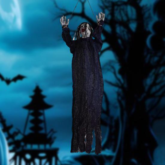 Хэллоуин Подвесное украшение в виде привидения Страшный Мрачный Жнец Скелет Призрак Жуткий Декор для вечеринки на открытом воздухе Двор Крыльцо Дом с привидениями