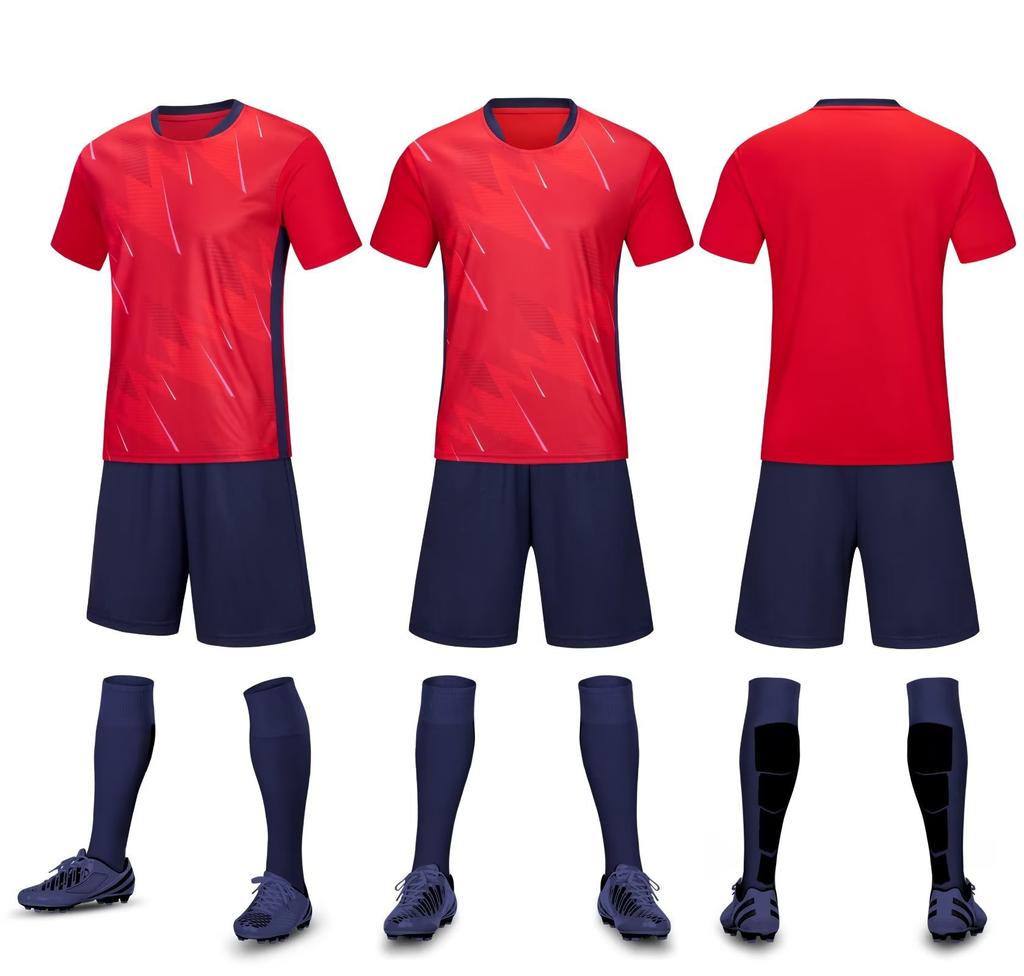 Children'S Football Jersey Set Short-Sleeved Student Class Uniform Sports Football Jersey Team Game Children'S Training Jersey Printing