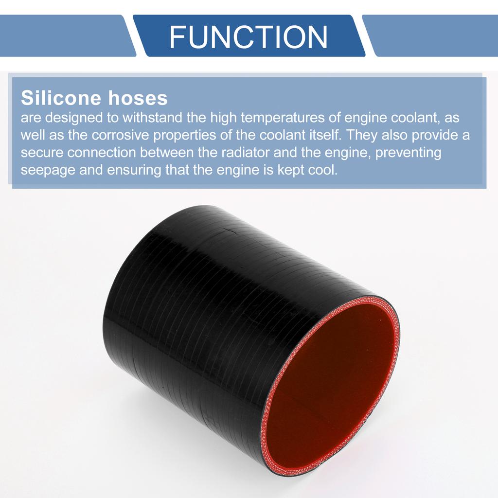 UXCELL 60/63/65/68/70/76/80/83/90/102/127/152mm ID 127mm Long 0 Degree 4-Ply Reinforced High Temp Car Silicone Coolant Hose