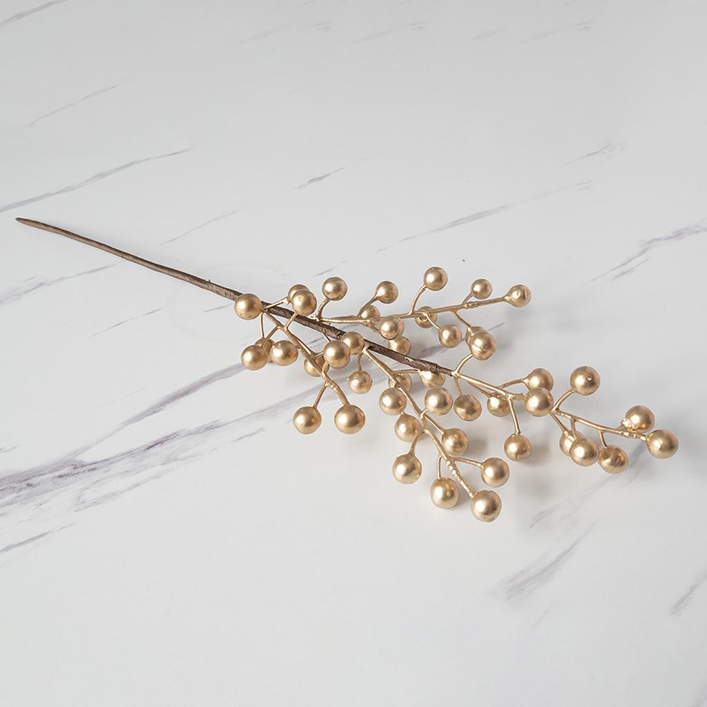 Искусственная ветка с ягодами, длина 50 см, многофункциональный искусственный бордовый ягодный пик для дома, свадьбы, вечеринки