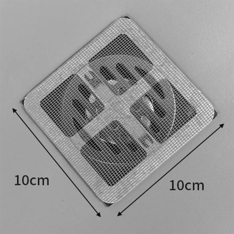 10 шт. одноразовая сетка для сливного фильтра в полу, сетка для канализационного фильтра, ванная комната, душевая комната, наклейка для профилактики и блокировки волос в полу