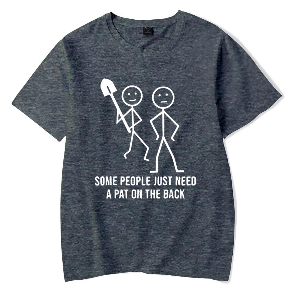 Casual Summer T-shirts for Men Women Some People Just Need A Pat On The Back Design Clothes Casual Short Sleeve Breathable Top