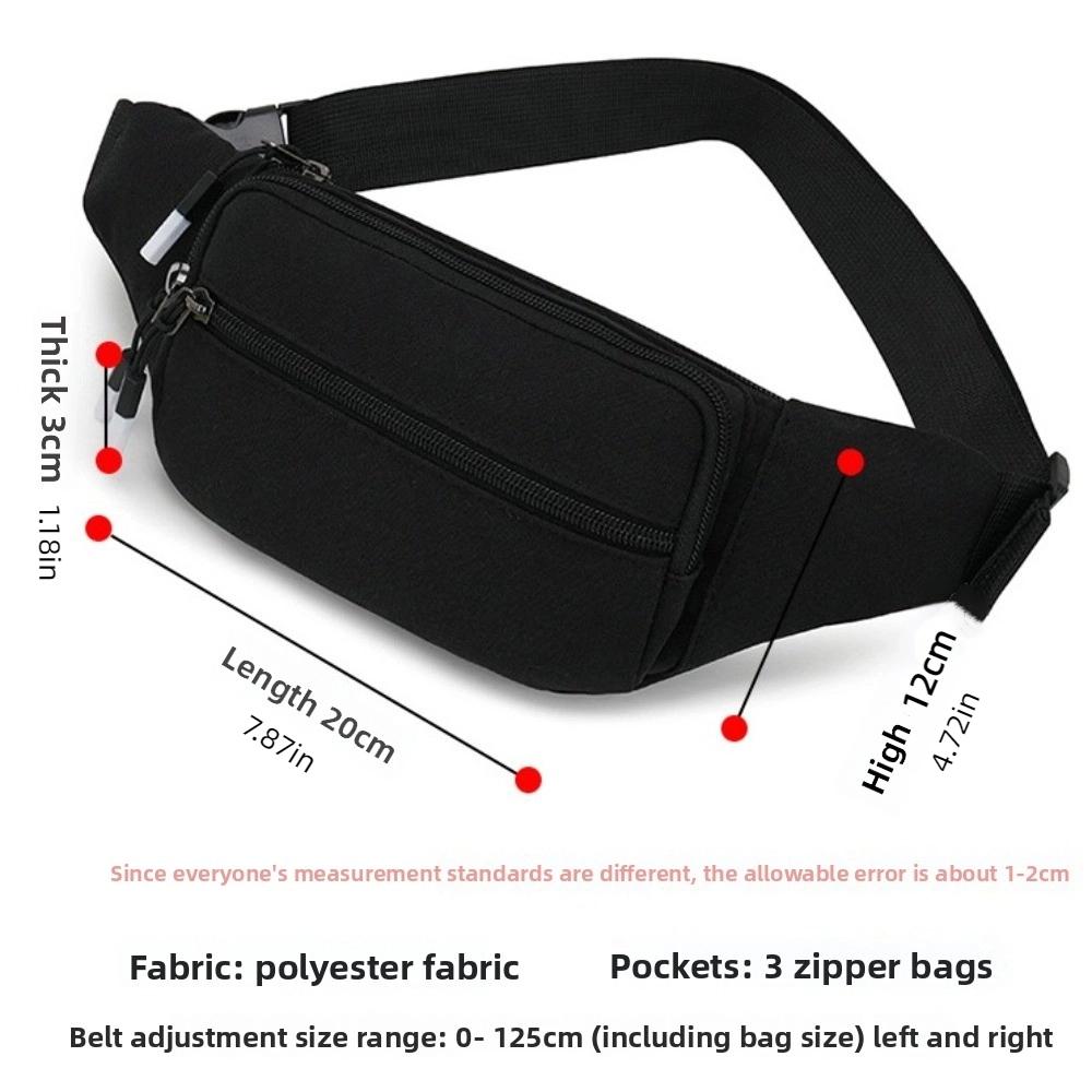 Multi-function Men Fanny Phone Pack Sports Style Running Waist Bag Crossbody Chest Bag Marathon