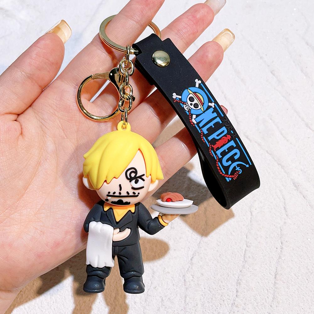 50Styles ONE PIECE Themed Keychain Cute Luffy, Roronoa Zoro, Silicone Toy Doll Key Chain Backpack Decor Small Gifts for Friend