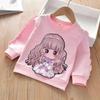 YUBAOBEI Girls Spring Autumn Shirt Children's Cotton T-Shirt Long-Sleeved O-Neck Sweater