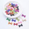 Wholesale 1000Pcs 15*9mm Glitter Leather Padded Bow Tie Appliques for DIY Crafts Hat Patches Headwear Hairpin Decor Accessories
