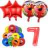 Sesame Cartoon Street Birthday Party Decoration Elmo Birthday Balloon Tablecloth Cup Plate Gift Bag Baby Shower Kid Party Favors