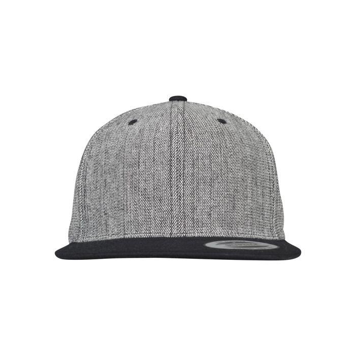 Casquette Snapback &amp; Strapback - Flexfit - Solid Melange - Noir - Réglable - Homme
