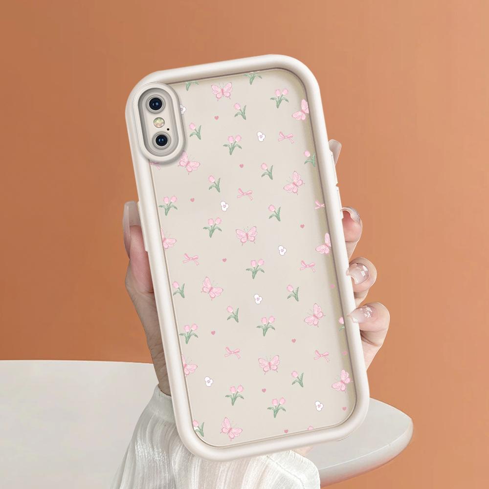 Летний чехол для телефона с цветочным рисунком бабочек для Realme OPPO Reno VIVO Infinix Tecno Oneplus, полное покрытие камеры, противоударный защитный резиновый мягкий чехол