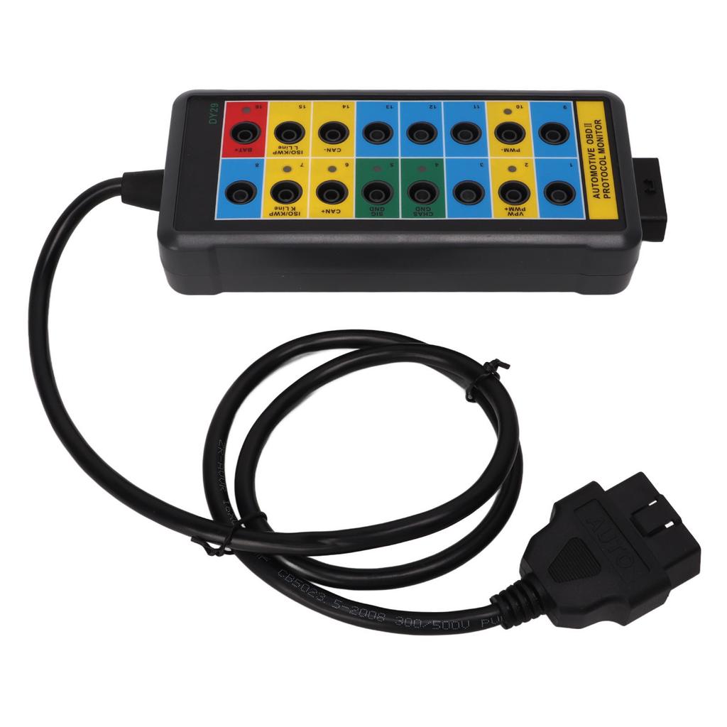 16 Pin OBDII Protocol Detector Fast Detection Easily Access Monitoring Signals OBD2 Breakout Box