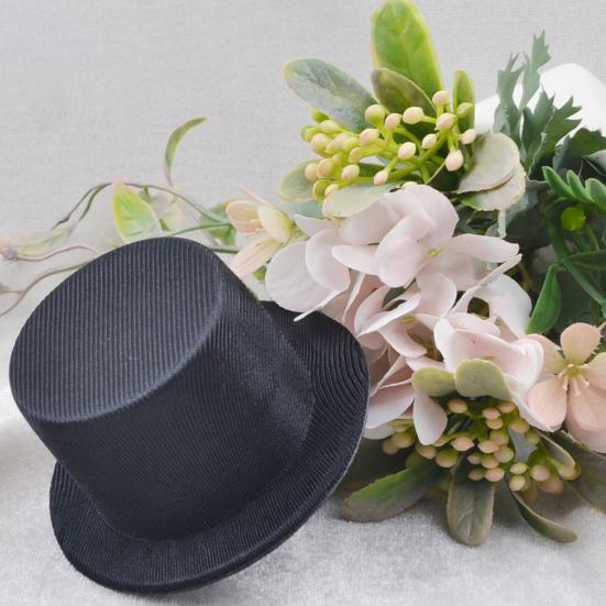 Мини Цилиндр 9см ЕВА Топперы для Кукол Рукоделия Черный/Белый Аксессуар для Костюма Питомца Рождественское Украшение