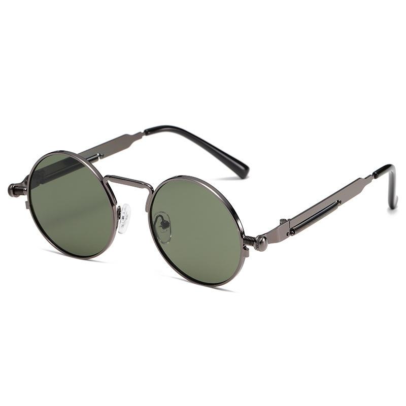 Metal Punk Style Sunglasses Retro Spring Small Frame Oval Sunglasses Street Shot Glasses 8478