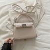 Women S Small Square Kelly Bag With Lock Buckle Fashion Handbag