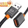 Кабель-удлинитель USB 3.0 6A 120 Вт USB A папа-мама Кабели-удлинители для ПК Камера PS3 Ноутбук ТВ Высокоскоростной шнур-удлинитель для передачи данных