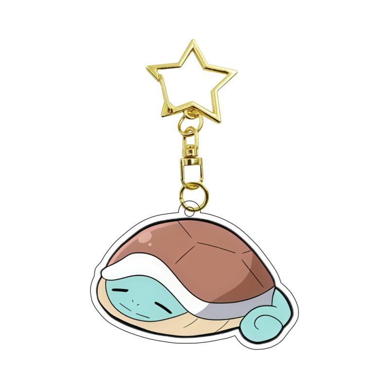 Акриловый брелок для аниме Torchic Rowlet Chikorita Cyndaquil Chespin Snivy Charmander Самодельный акриловый брелок-застежка для ключей Брелок