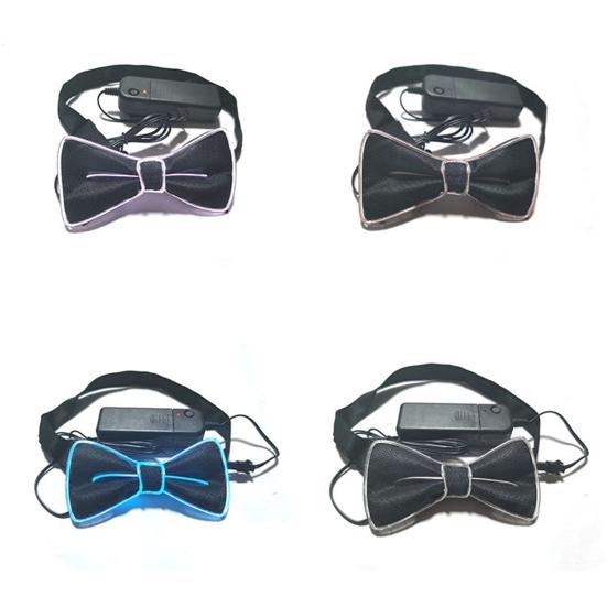 Светодиодный галстук-бабочка светится в темноте, регулируемая кнопка, различные режимы освещения для вечеринок, свадеб, Хэллоуина, косплея