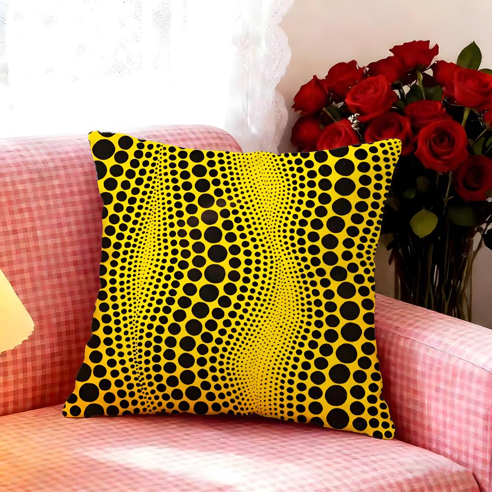 Yayoi Kusama Abstract Art Pumpkin Cushion Cover Premium Soft Pillowcase SkinFriendly MultiPurpose for Home Office Travel