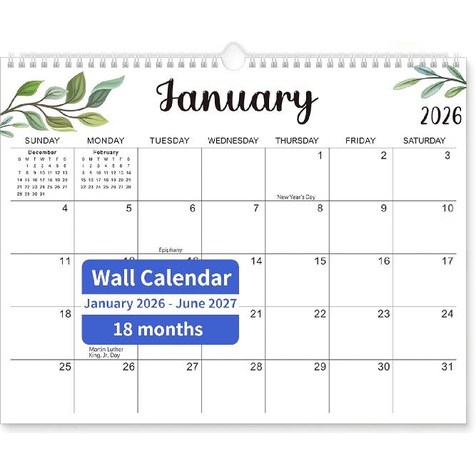2026-2027 Wall Calendar, Monthly Planner January-December, 14 x 11 Inches Large Size with Extra-Large Writing Space, 120gsm Thick Paper, Specifically