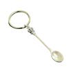 Personality Metal Spoon Keychain Silver Color Metal Fork Keyring Metal Fork Keychain Trinkets