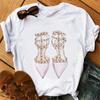 New Fashion High Heels Personalized Printed Women's Summer Short Sleeve T-shirt Casual Tops Oversized T Shirt Harajuku Tee