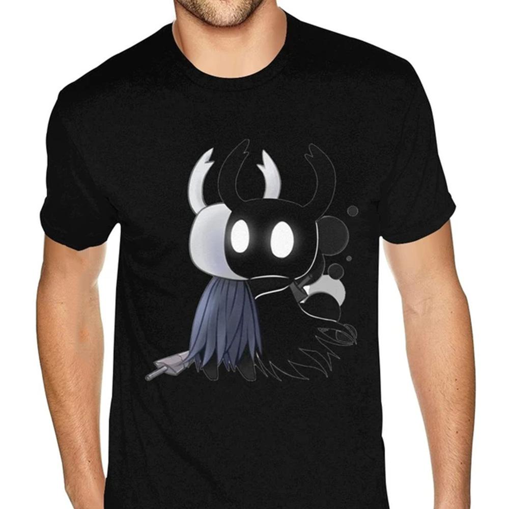 Hollow Knight Смешная Игра Классическая Графическая Футболка Мужская Аниме Графическая Футболка Хип-Хоп Принт Футболка Дышащая и Удобная