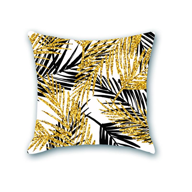 New Plant Print Decorative Imitation Super Soft Pillow Case Nordic Floral Sofa Office Bedside Cushion Cover