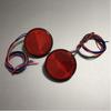 Discover Winds LED Reflector 24V Reflector Double Glow Trailer Side Marker Rear Marker Turn Signal Tail Lamp (Red)