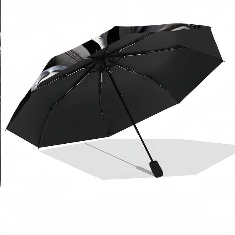 The Addams Family Windproof Auto 8 Rib Folding Umbrella Portable Outdoor Parasol